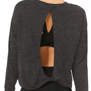 Open Back Long Sleeve Workout Shirt